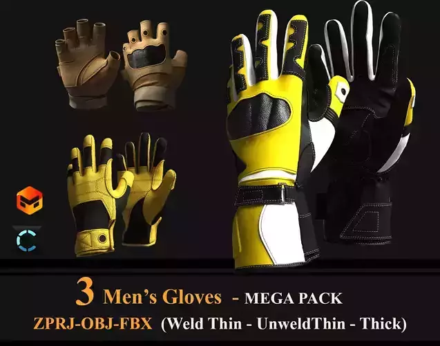 3 Men Gloves