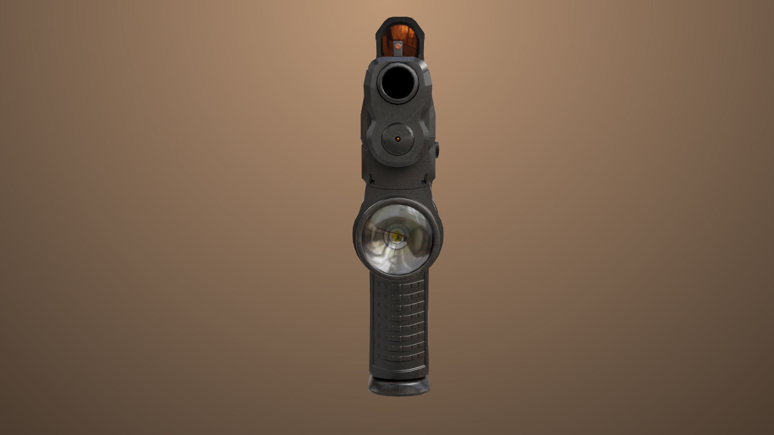 Pistol 06 Black Generic All PBR Unity UE Textures Included Low-poly 3D model_23