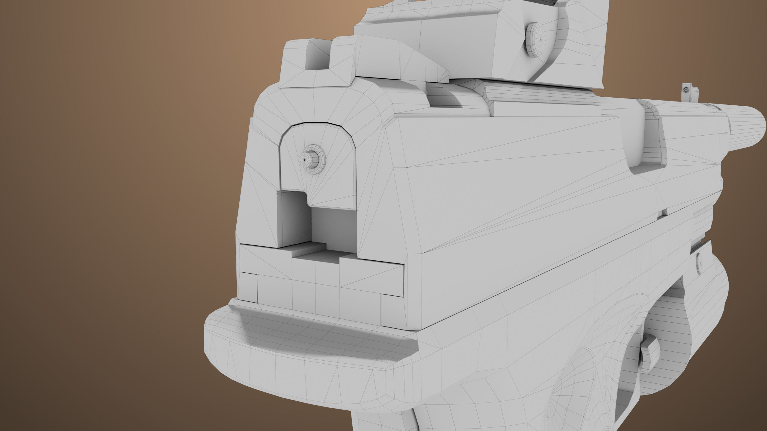 Pistol 06 Black Generic All PBR Unity UE Textures Included Low-poly 3D model_47