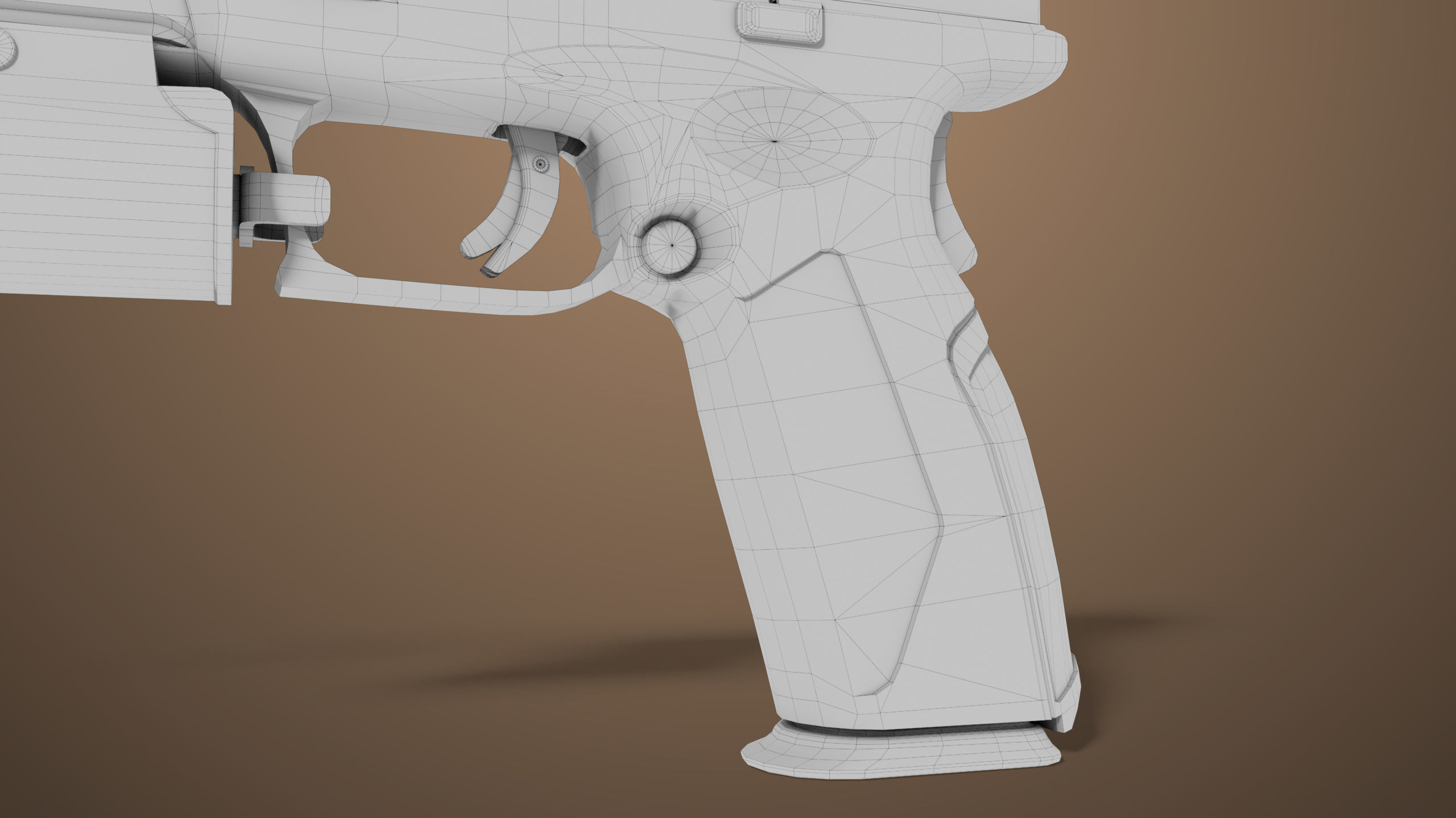 Pistol 06 Black Generic All PBR Unity UE Textures Included Low-poly 3D model_45