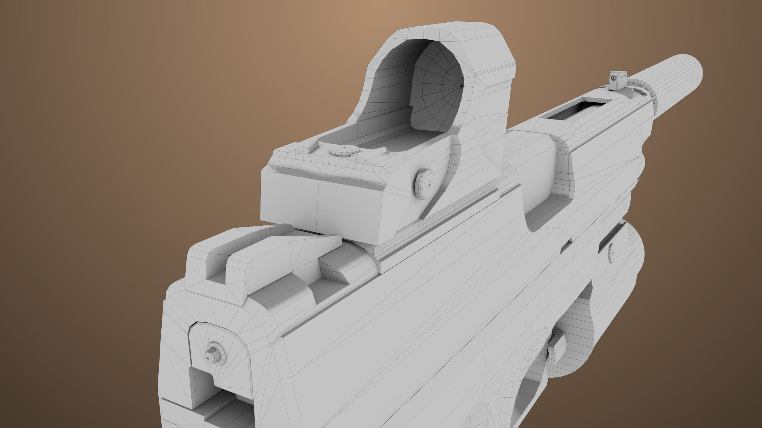 Pistol 06 Black Generic All PBR Unity UE Textures Included Low-poly 3D model_48