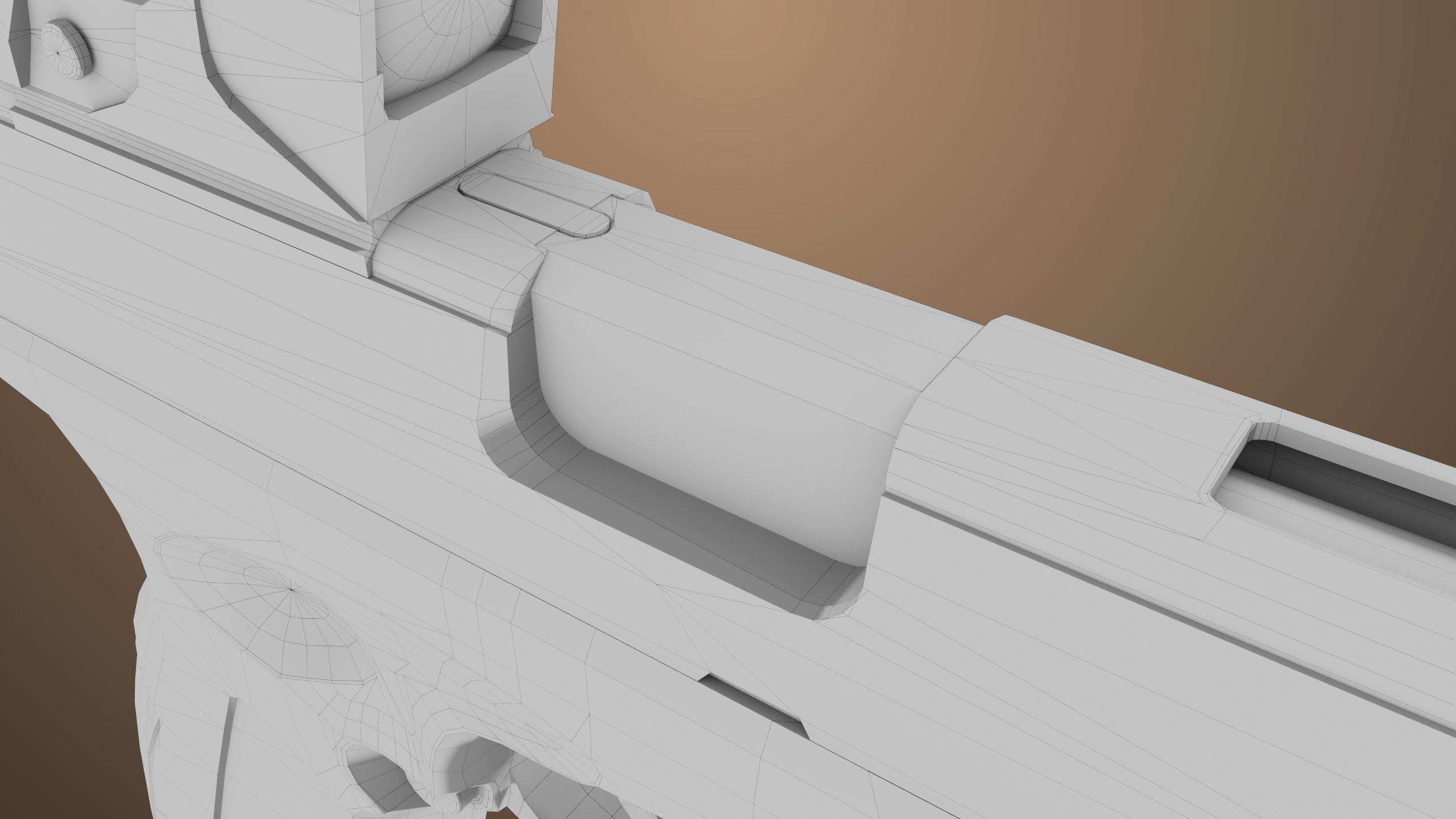 Pistol 06 Black Generic All PBR Unity UE Textures Included Low-poly 3D model_49