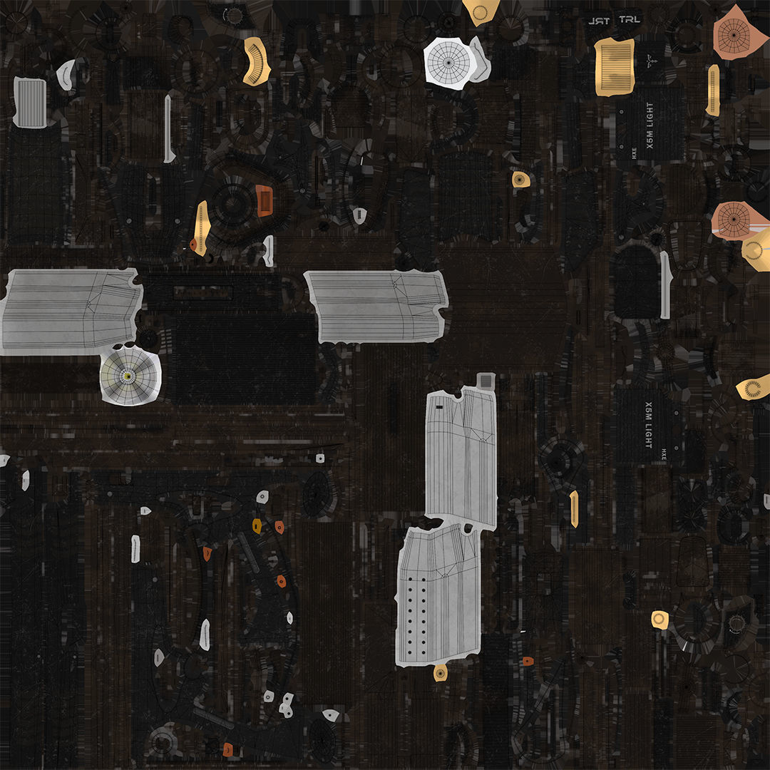 Pistol 06 Black Generic All PBR Unity UE Textures Included Low-poly 3D model_66