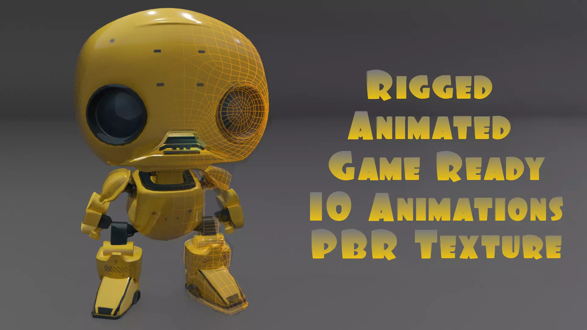 Stylized Robot Worker Low-poly 3D model_0