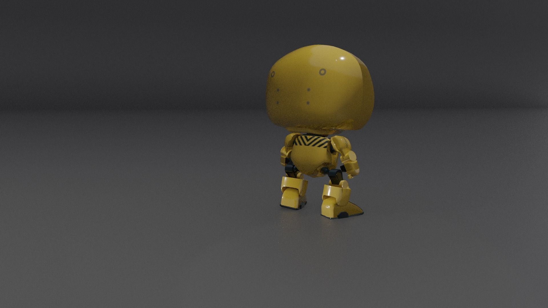 Stylized Robot Worker Low-poly 3D model_5