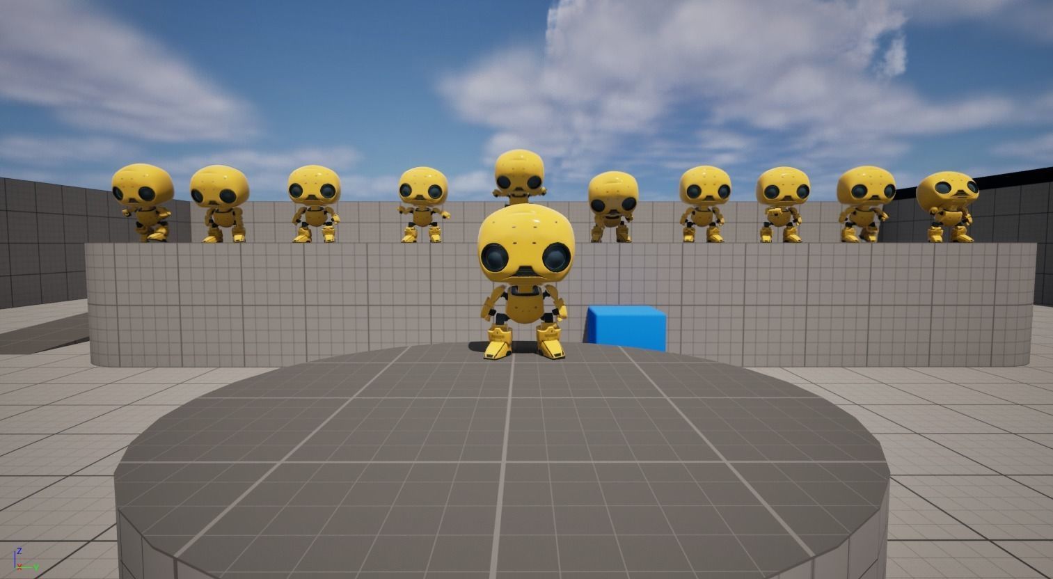 Stylized Robot Worker Low-poly 3D model_2