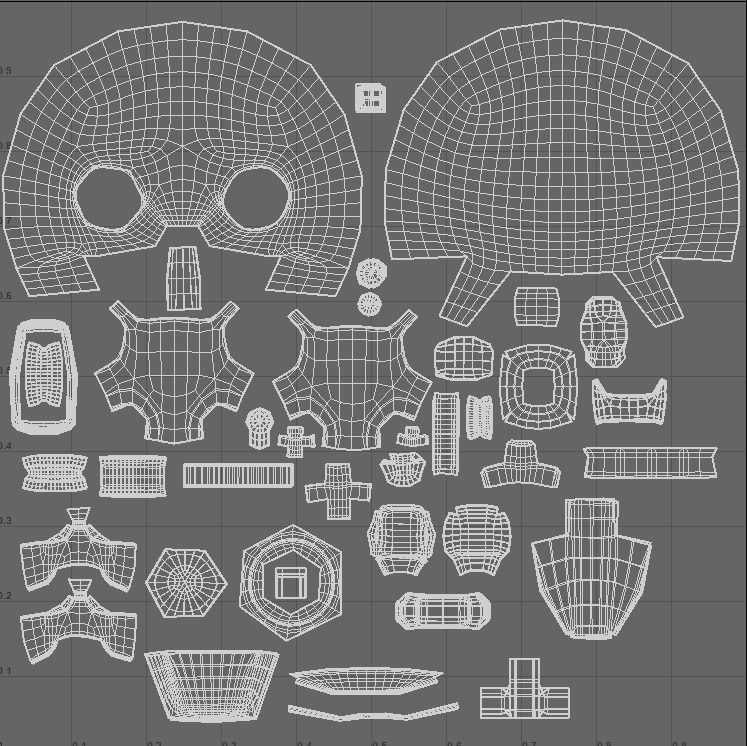 Stylized Robot Worker Low-poly 3D model_7