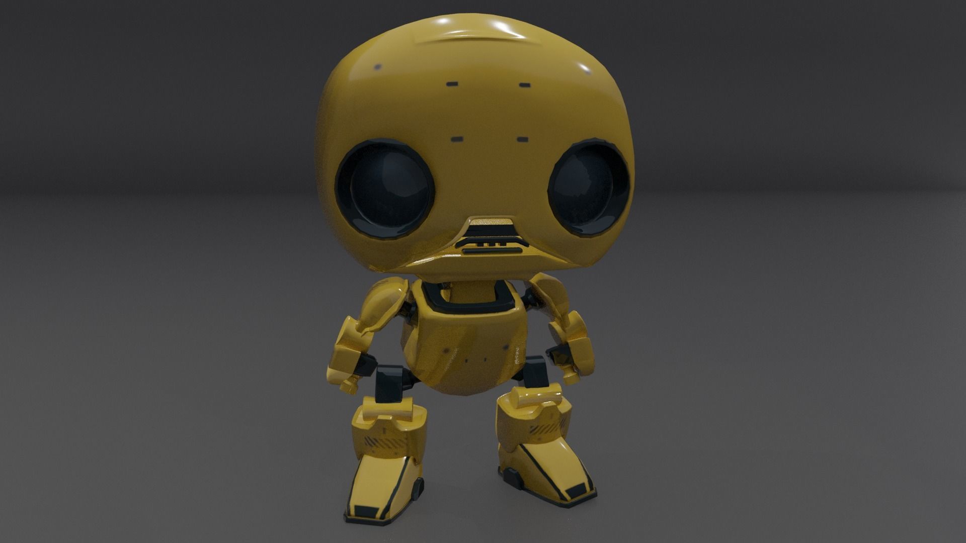 Stylized Robot Worker Low-poly 3D model_4