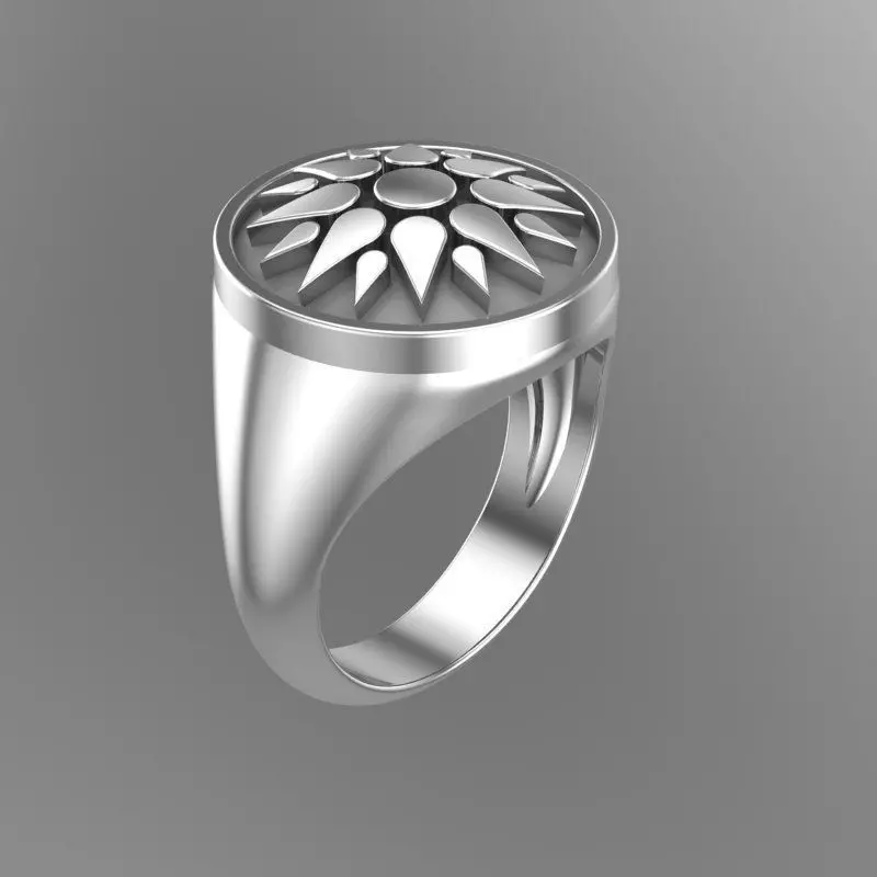 Sun Ring 3D print model_0