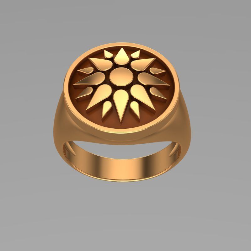 Sun Ring 3D print model_2