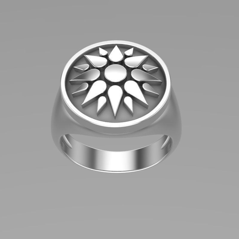 Sun Ring 3D print model_1