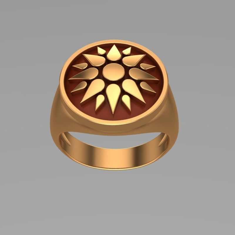 Sun Ring 3D print model_3