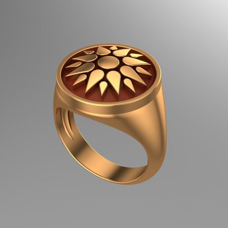 Sun Ring 3D print model_4