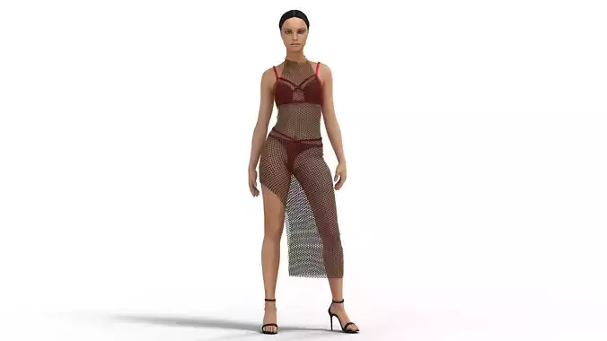 Bikini dress Free 3D model