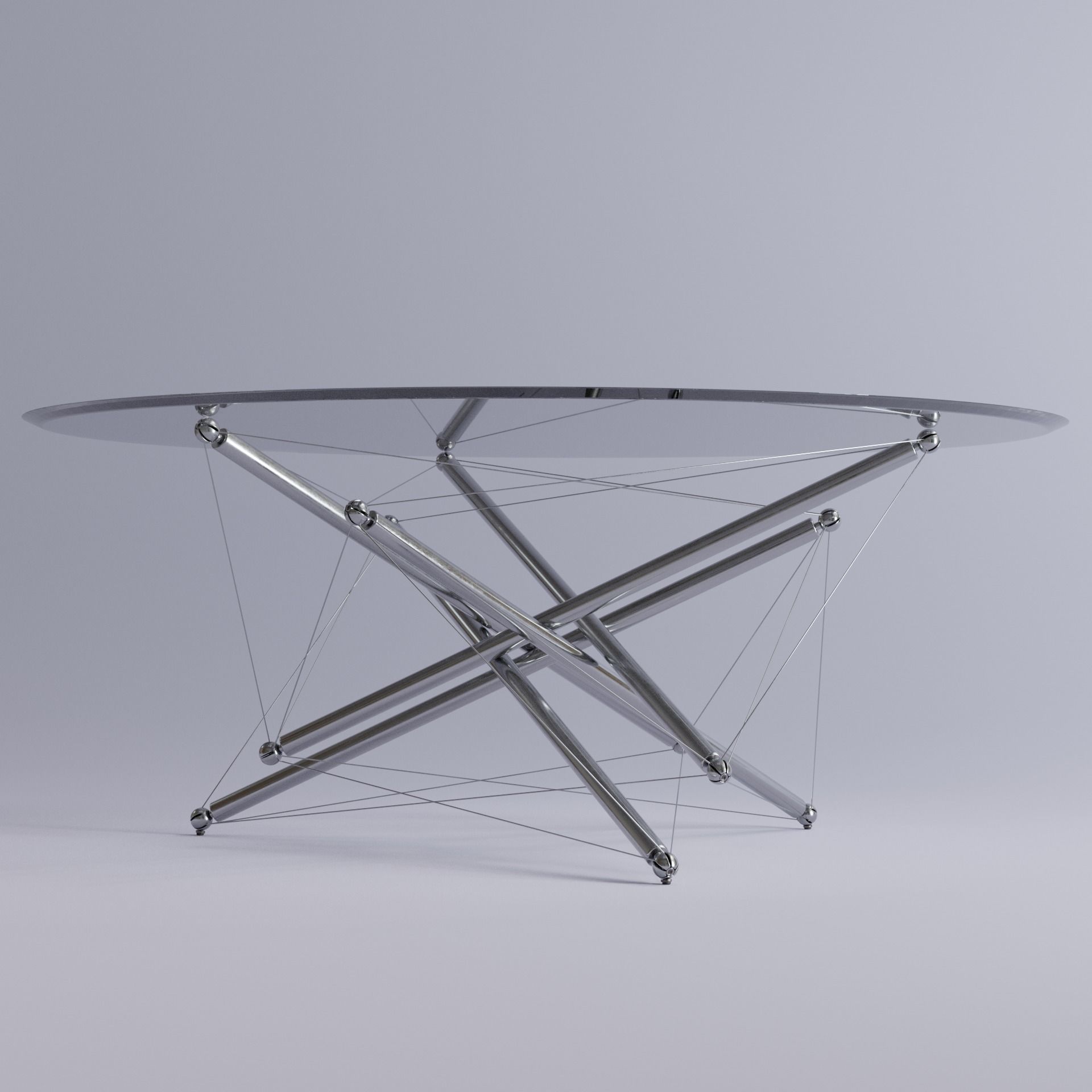 714 designer table 3D model_2