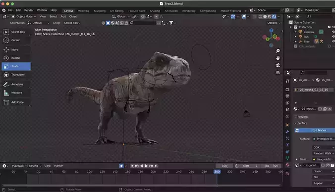 Prehistoric Planet T-rex  Low-poly 3D model