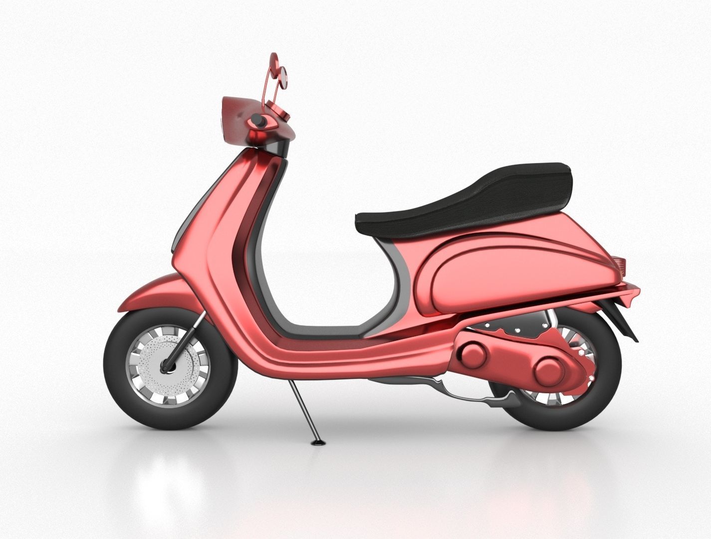 Scooter-Moped Low-poly 3D model_1