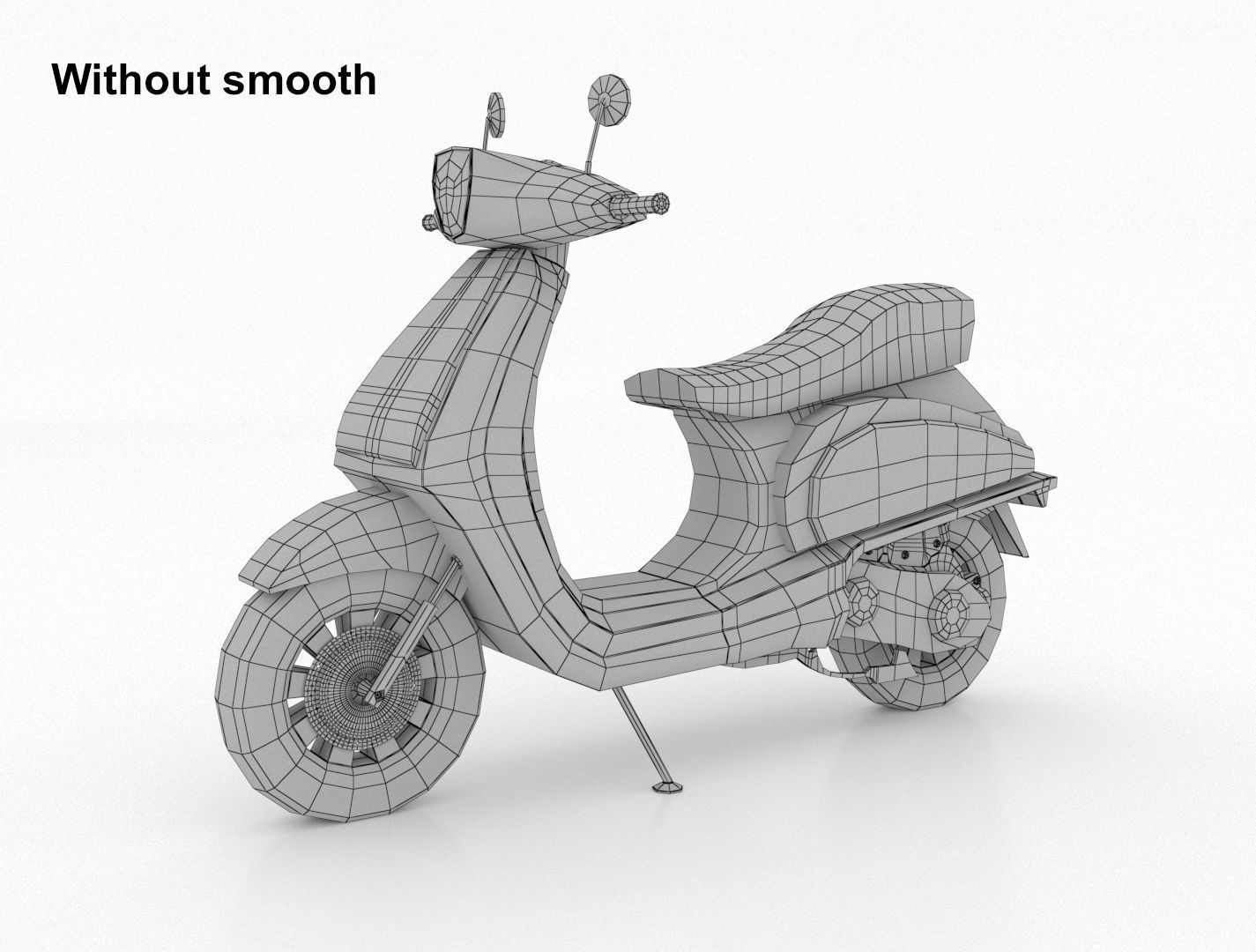 Scooter-Moped Low-poly 3D model_6