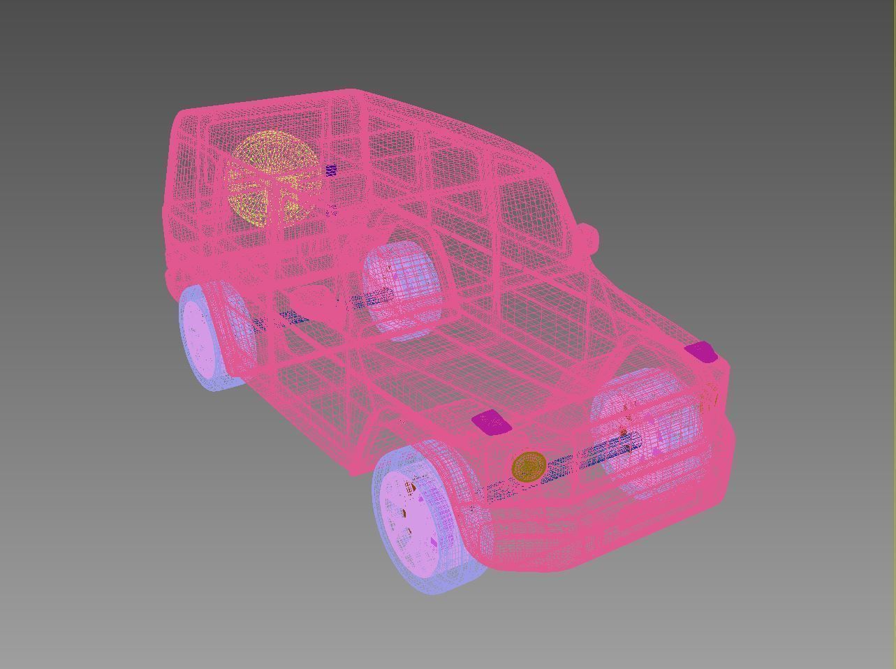 AMG-G63 Highpoly Free 3D model_6