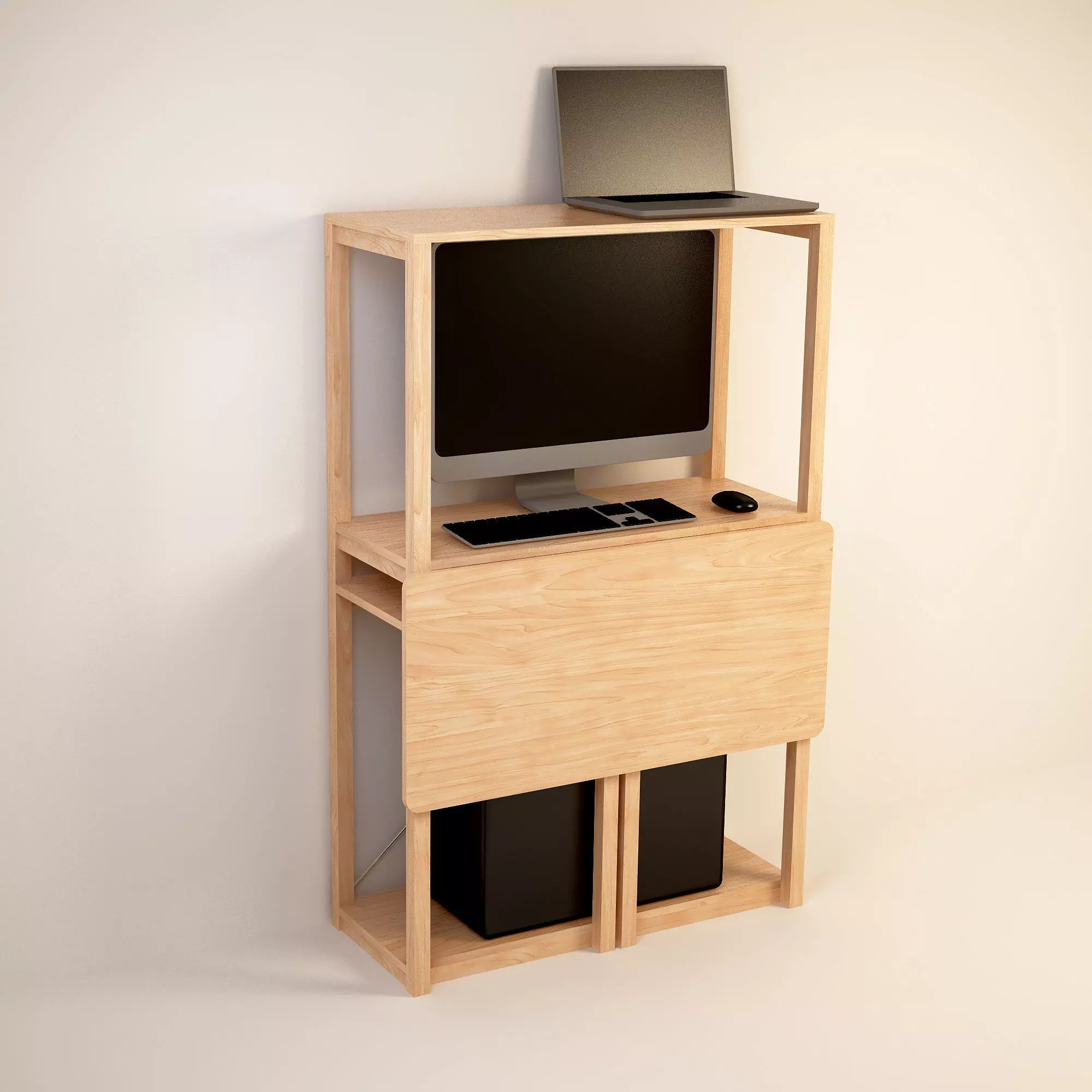 folding table Free low-poly 3D model