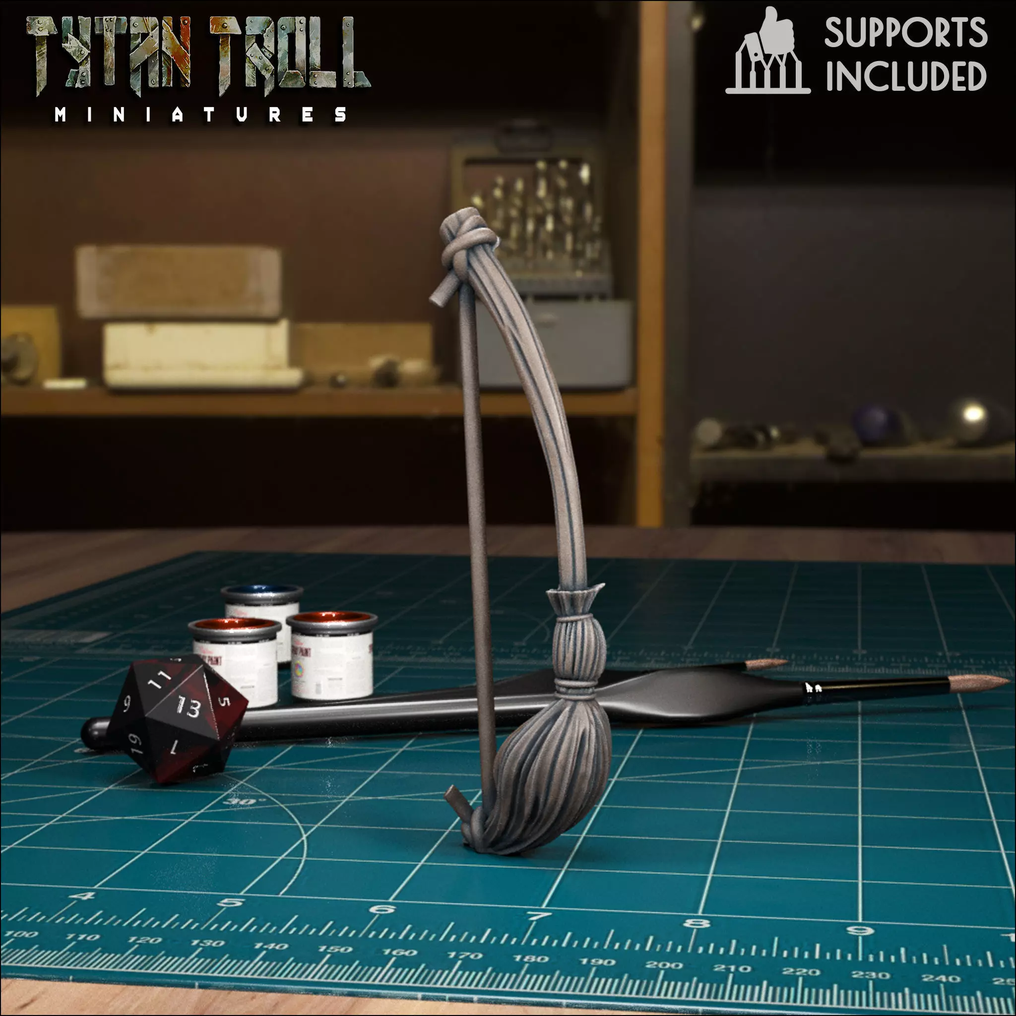 Enchanted Broom 06 - Pre-Supported 3D print model
