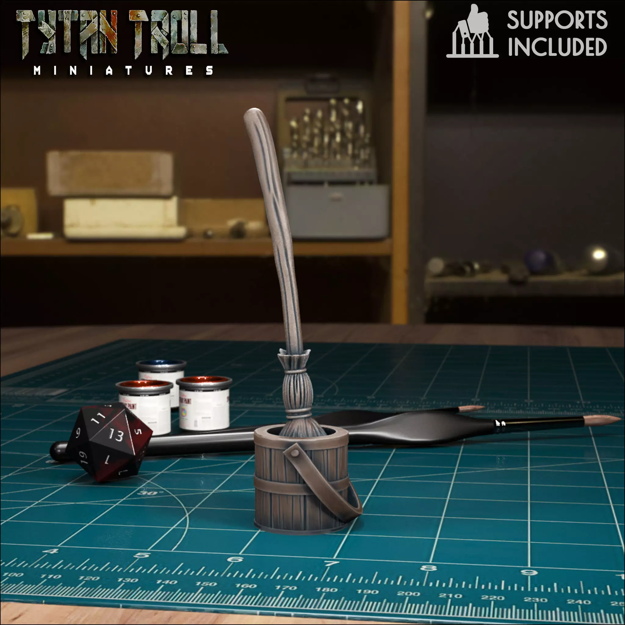 Enchanted Broom 05 - Pre-Supported 3D print model