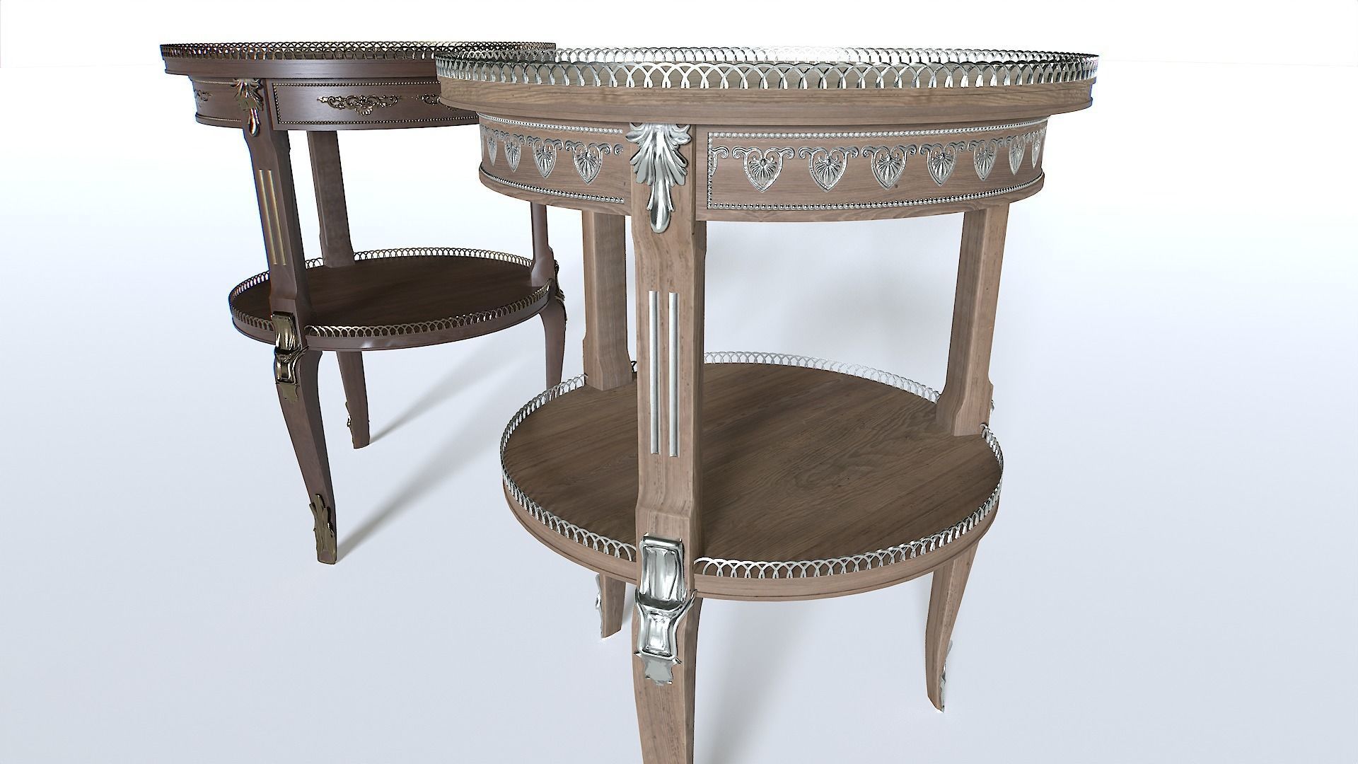 End table pack 2 Low-poly 3D model_5