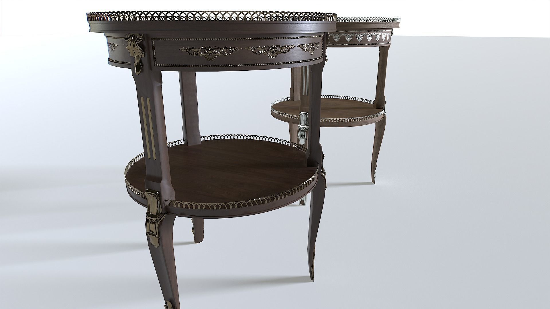 End table pack 2 Low-poly 3D model_4