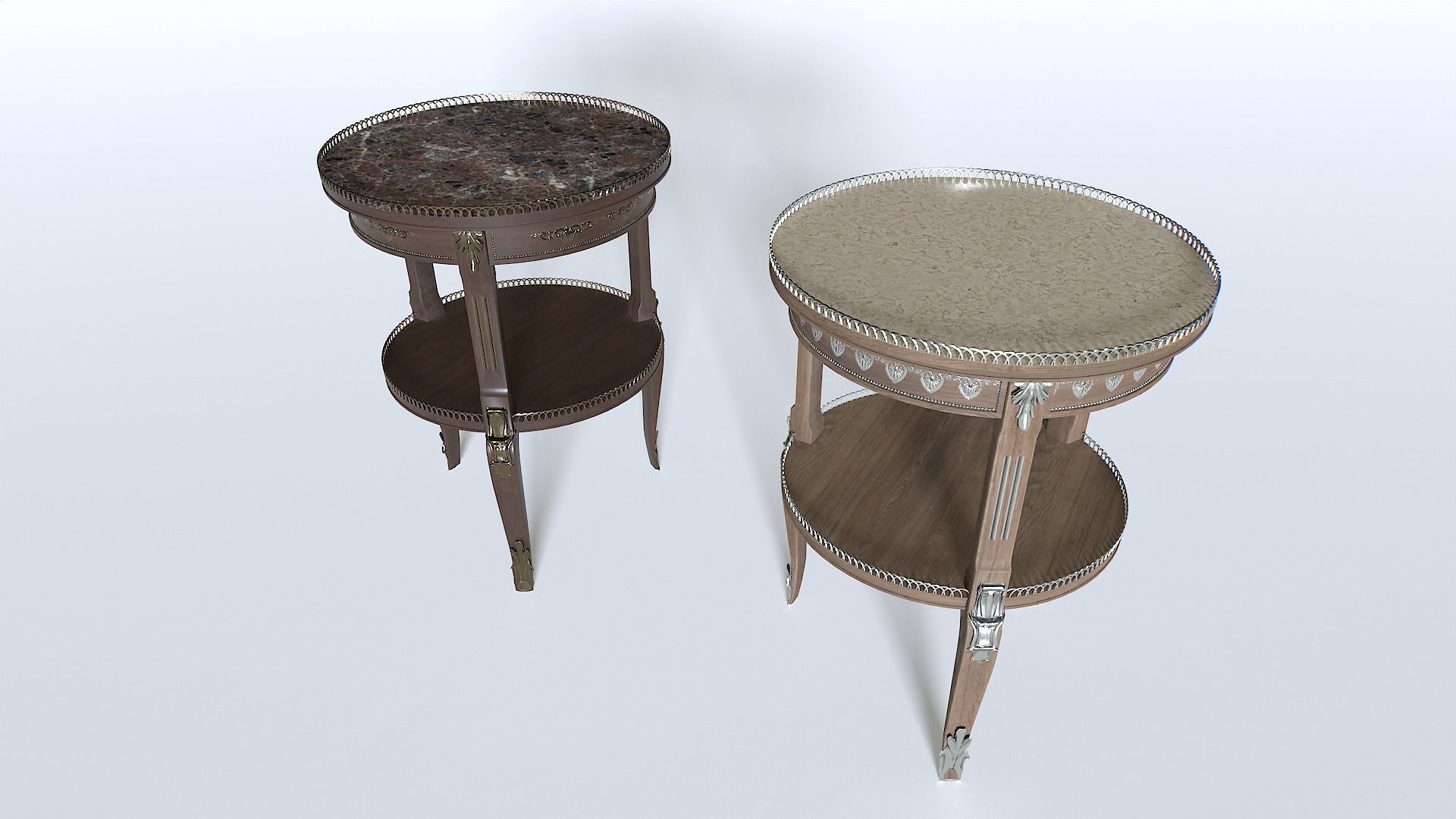 End table pack 2 Low-poly 3D model_1