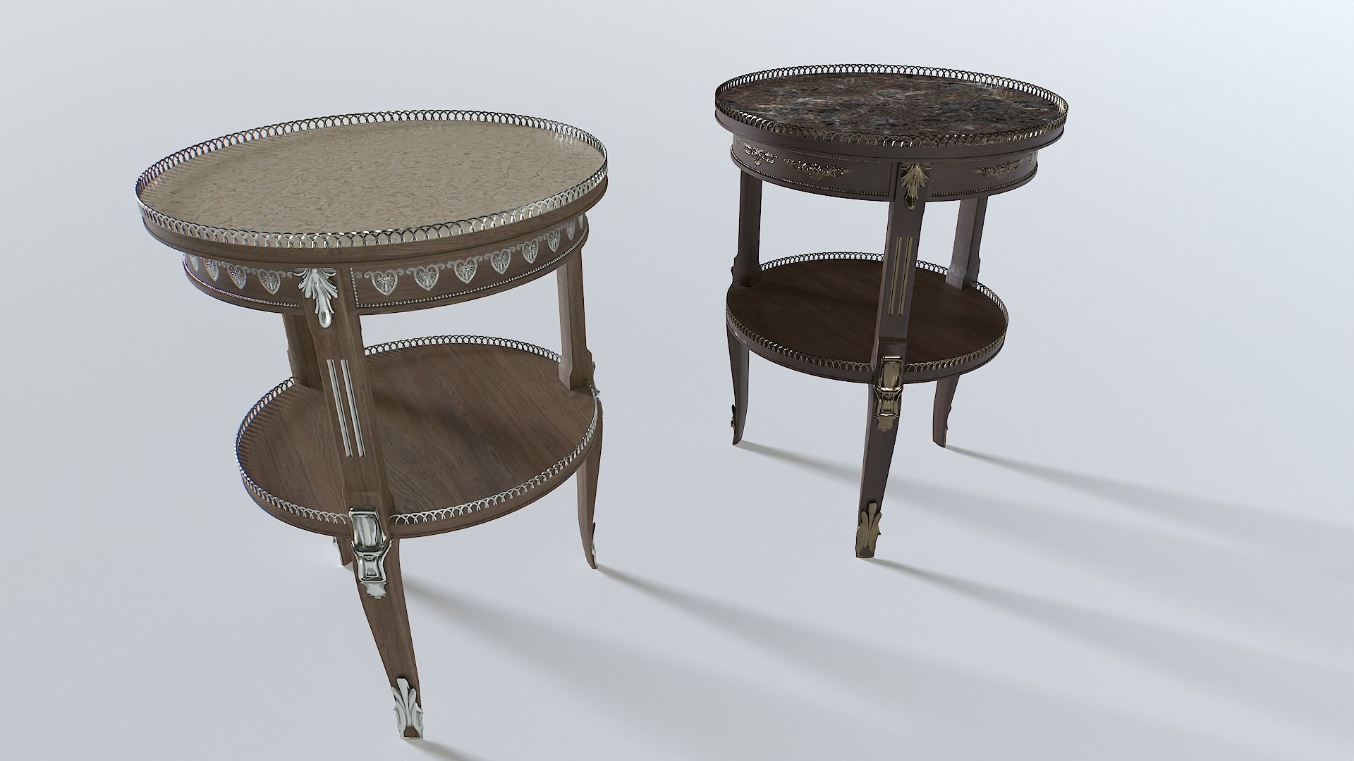 End table pack 2 Low-poly 3D model_2