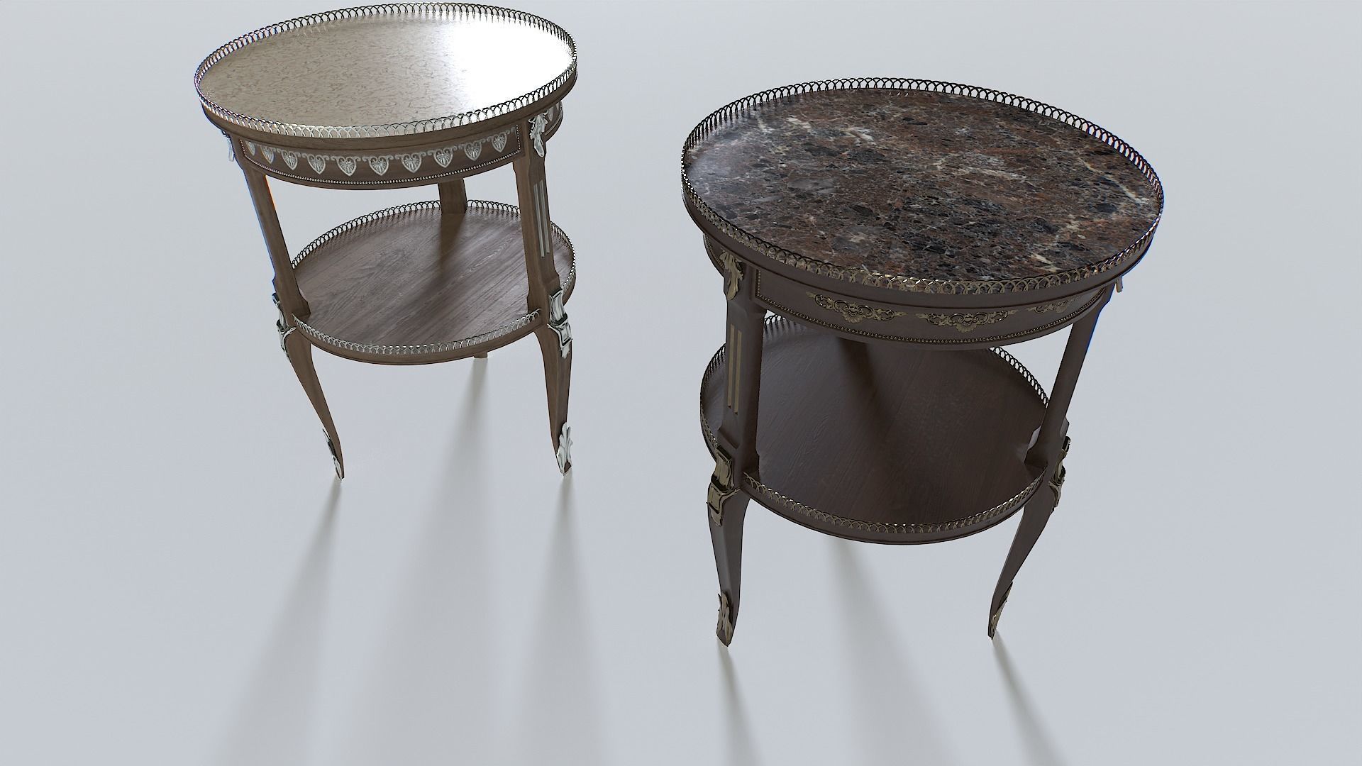 End table pack 2 Low-poly 3D model_3