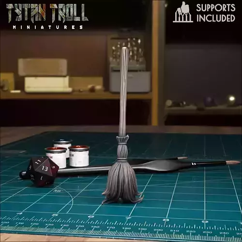 Enchanted Broom 01 - Pre-Supported