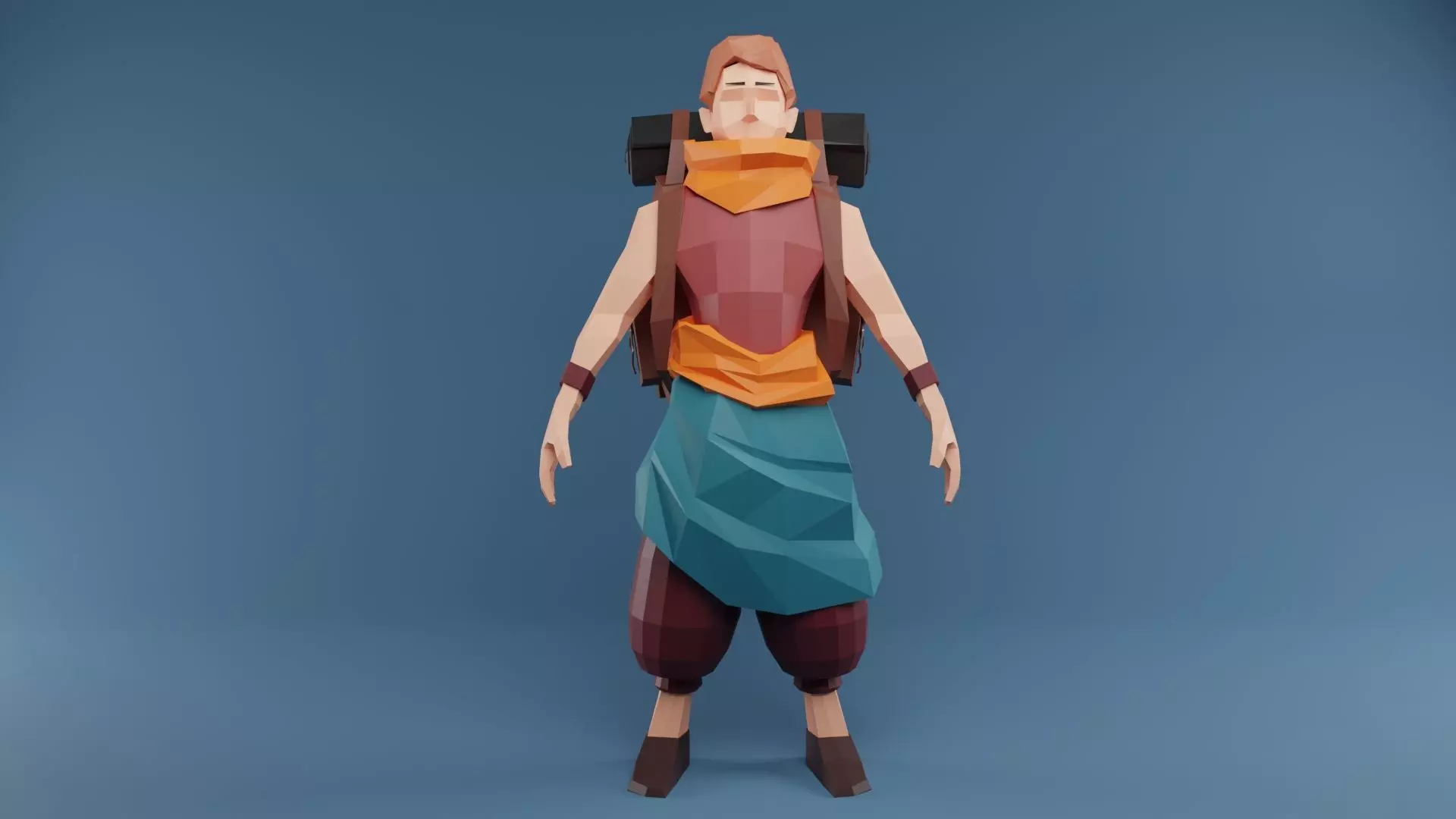 Low Poly Stylized Game Character Low-poly 3D model Low-poly 3D model_0