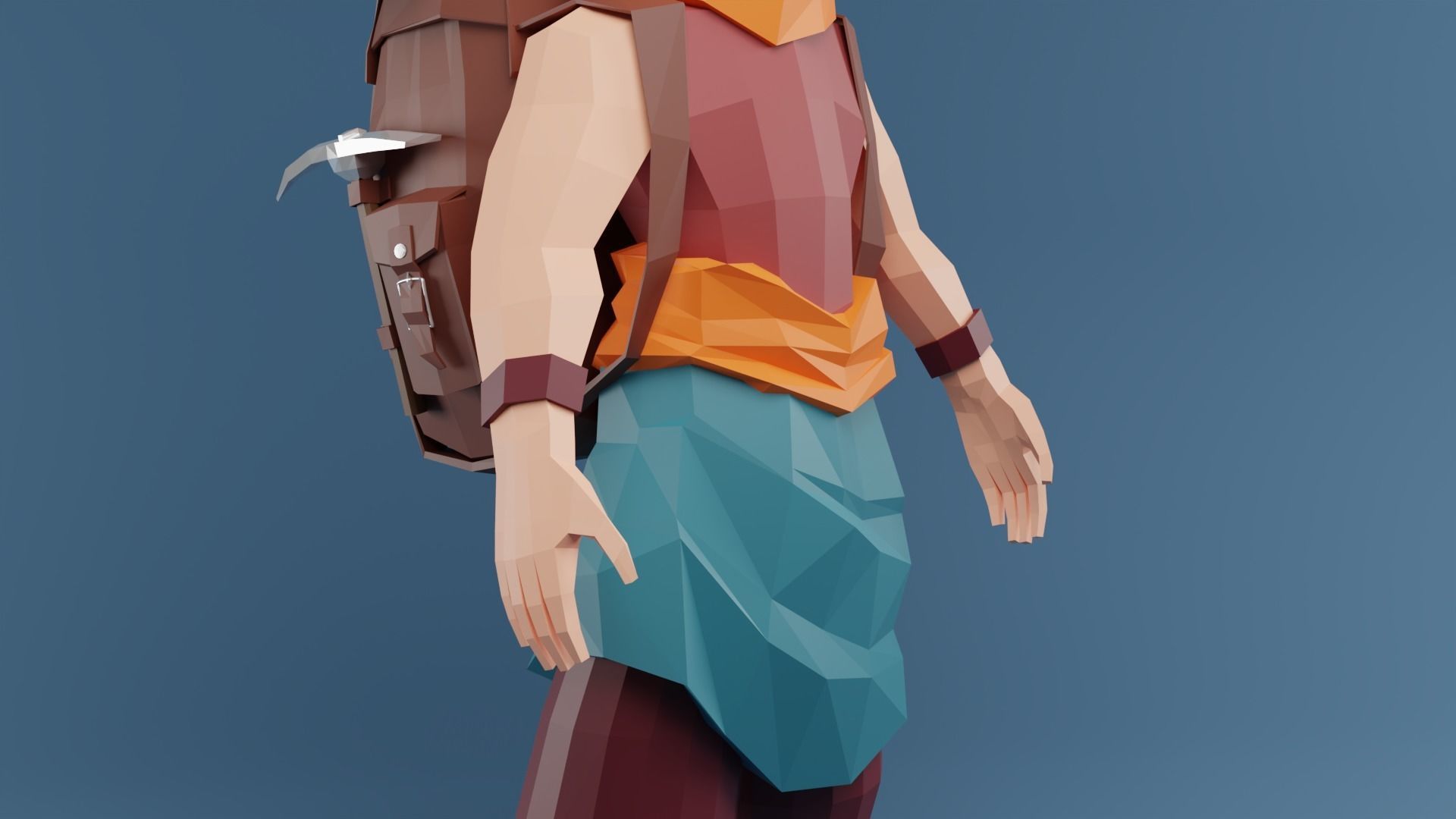 Low Poly Stylized Game Character Low-poly 3D model Low-poly 3D model_7