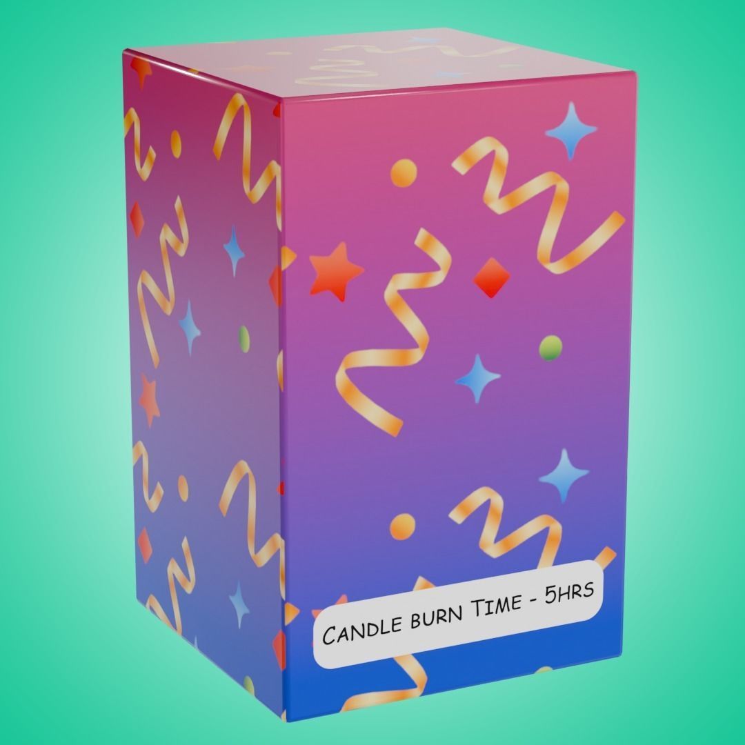 Birthday Cake Candle Low-poly 3D model_4