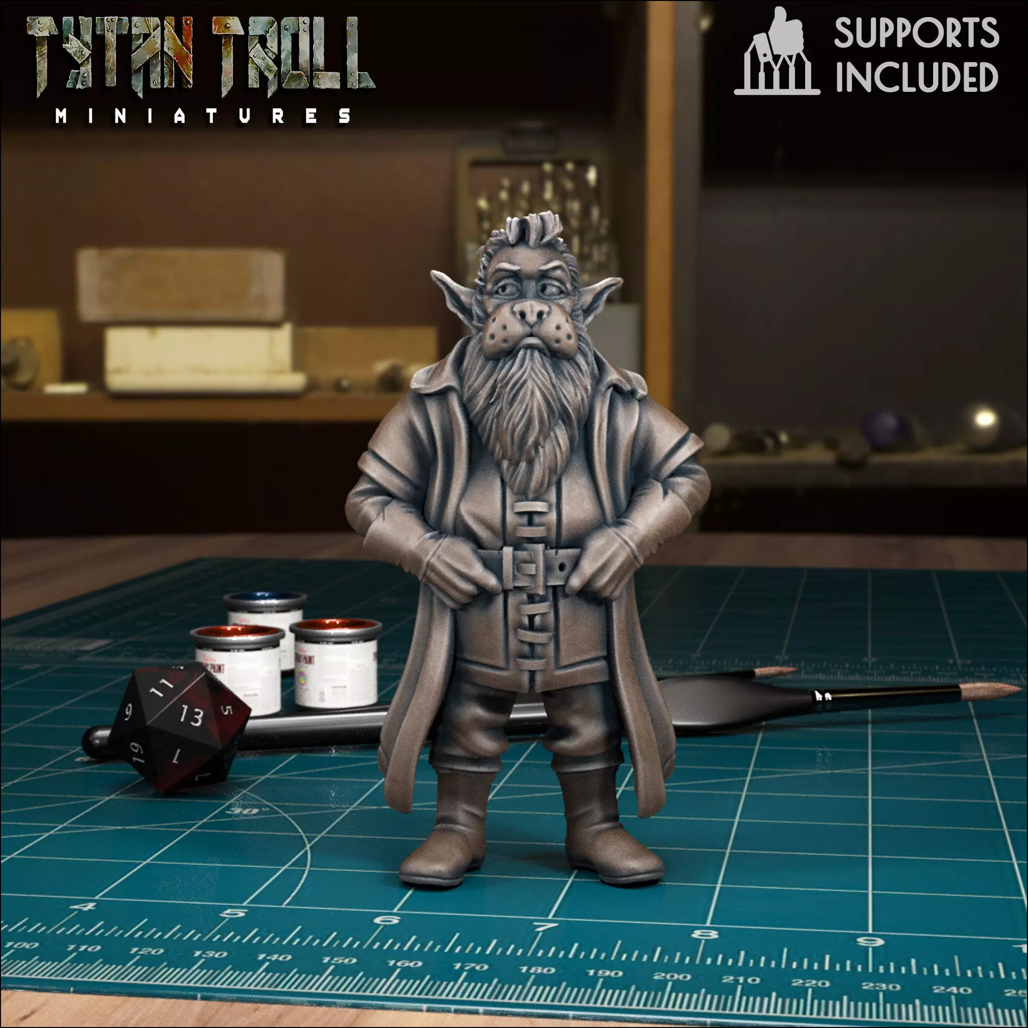 MongrelFolk 02 - Pre-Supported 3D print model