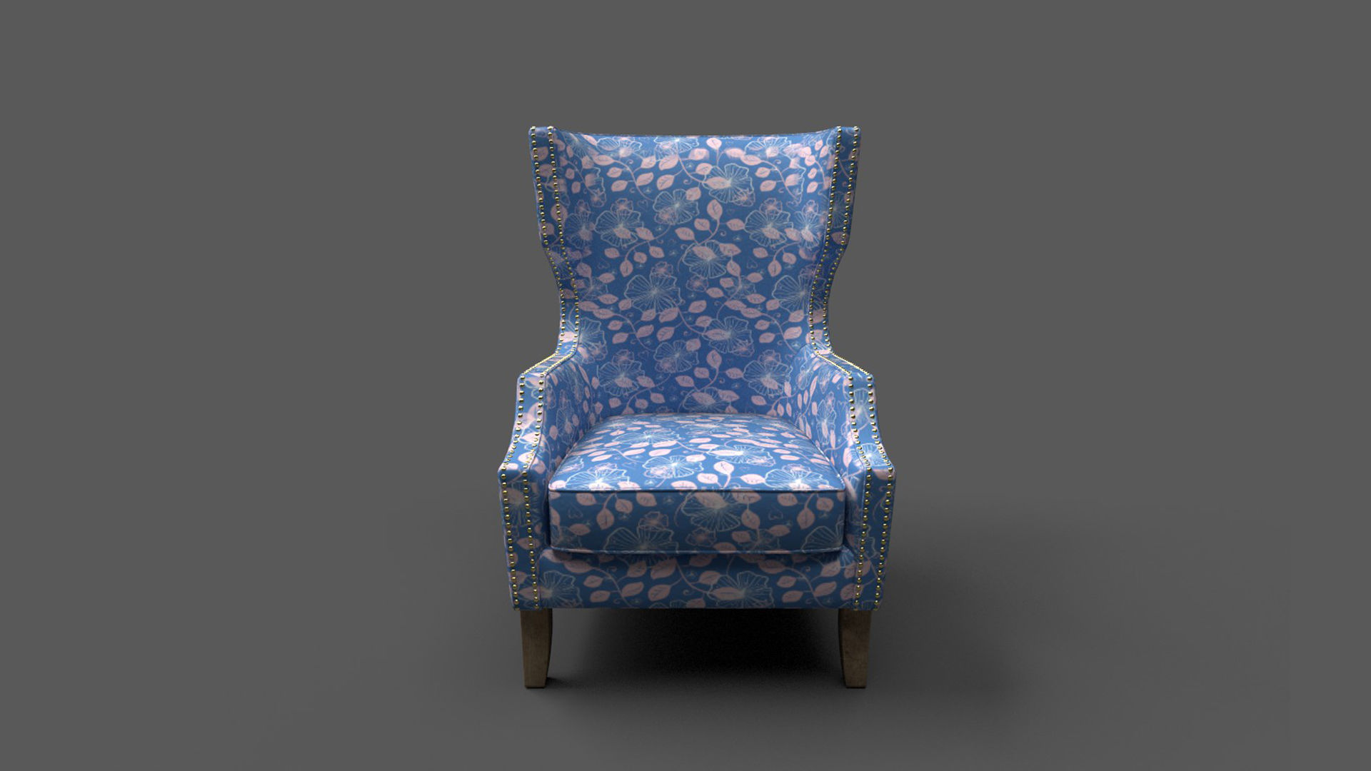 Arm Chair Low-poly 3D model_6