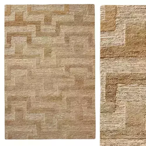 WABI-SABI GEO JUTE RUG natural