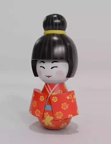 Kokeshi doll 3D print model