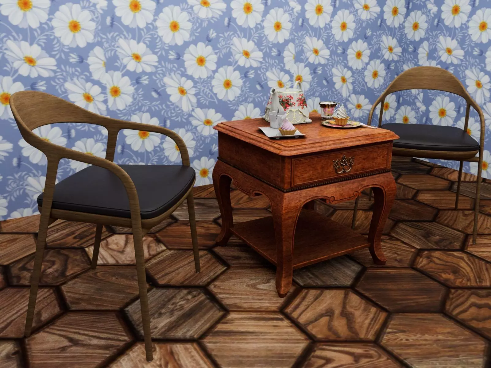 Little table for a breakfast Free 3D model