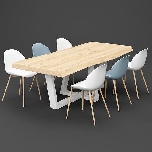 Dining set 47 Free 3D model