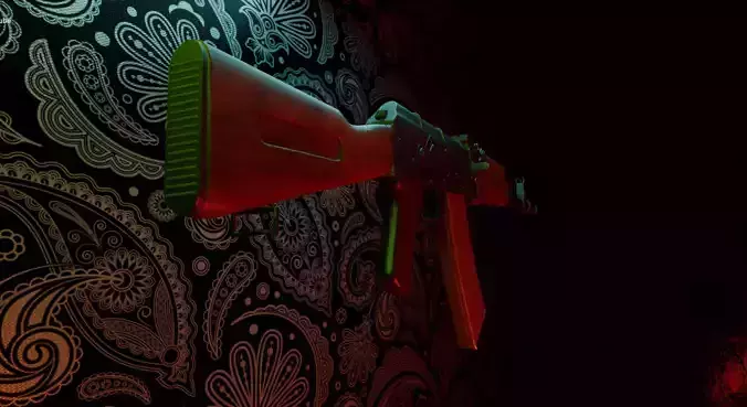 high quality detailed ak47 3d model Low-poly 3D model