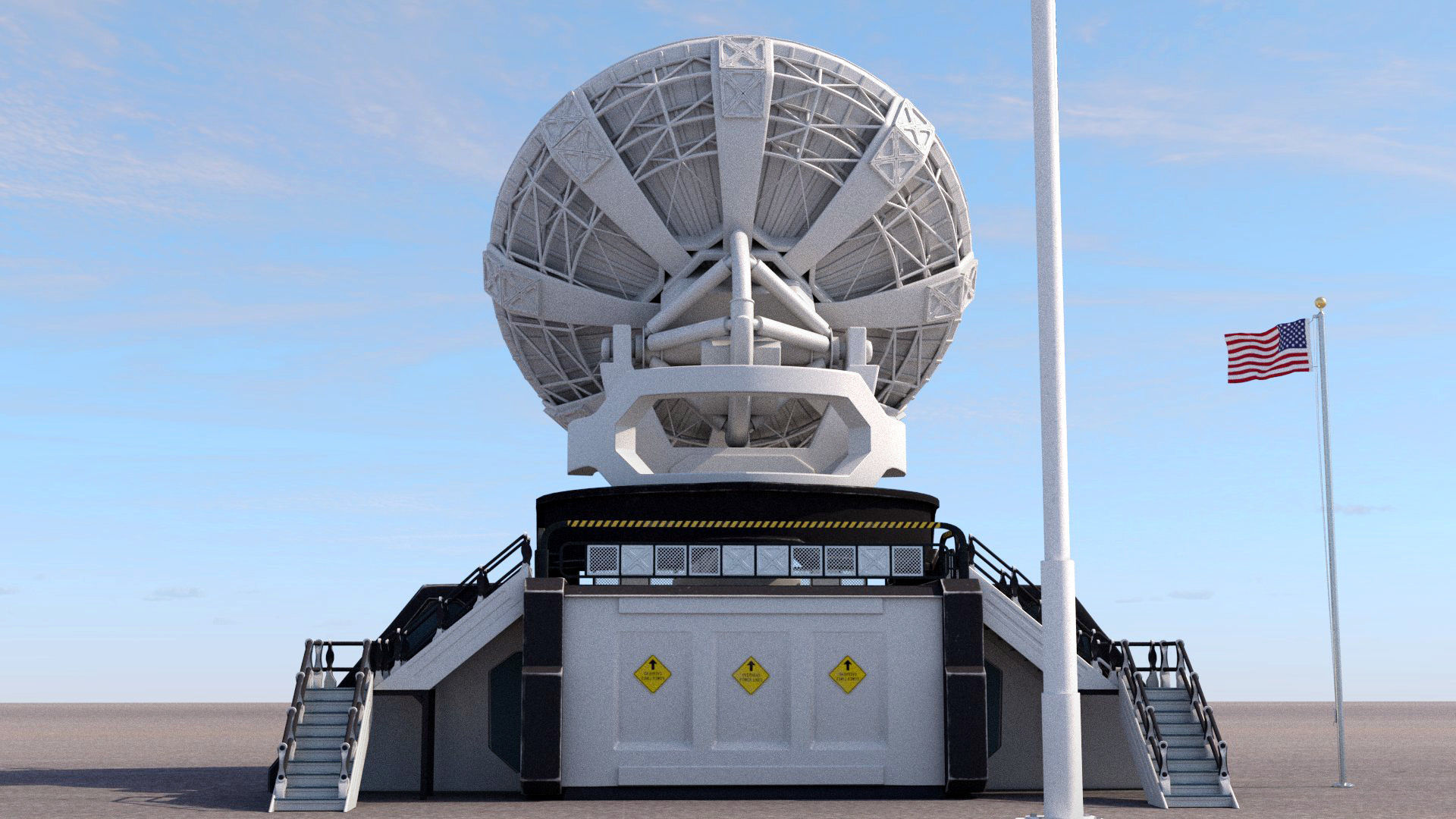 satellite 01 Low-poly 3D model_3