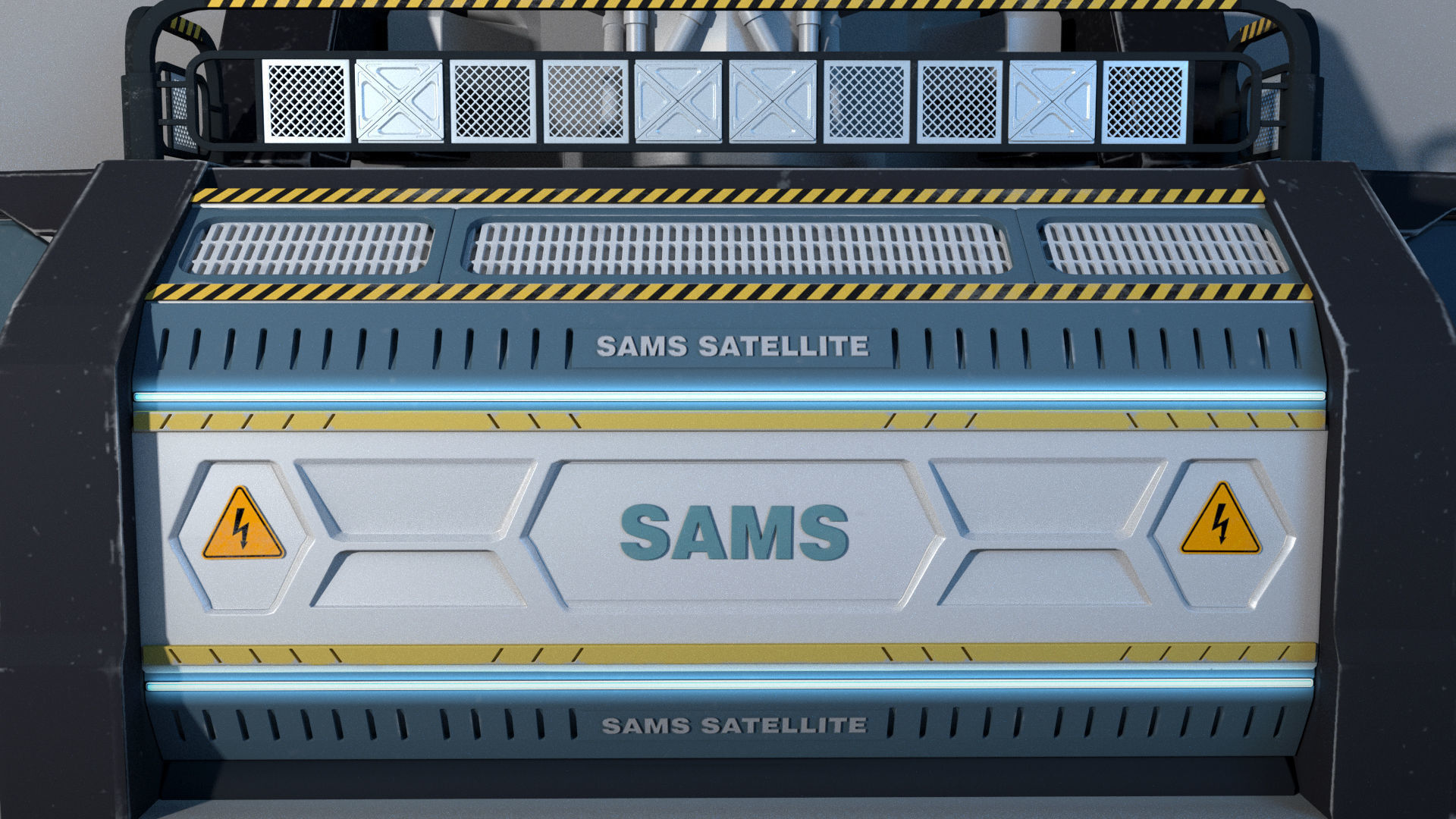 satellite 01 Low-poly 3D model_6