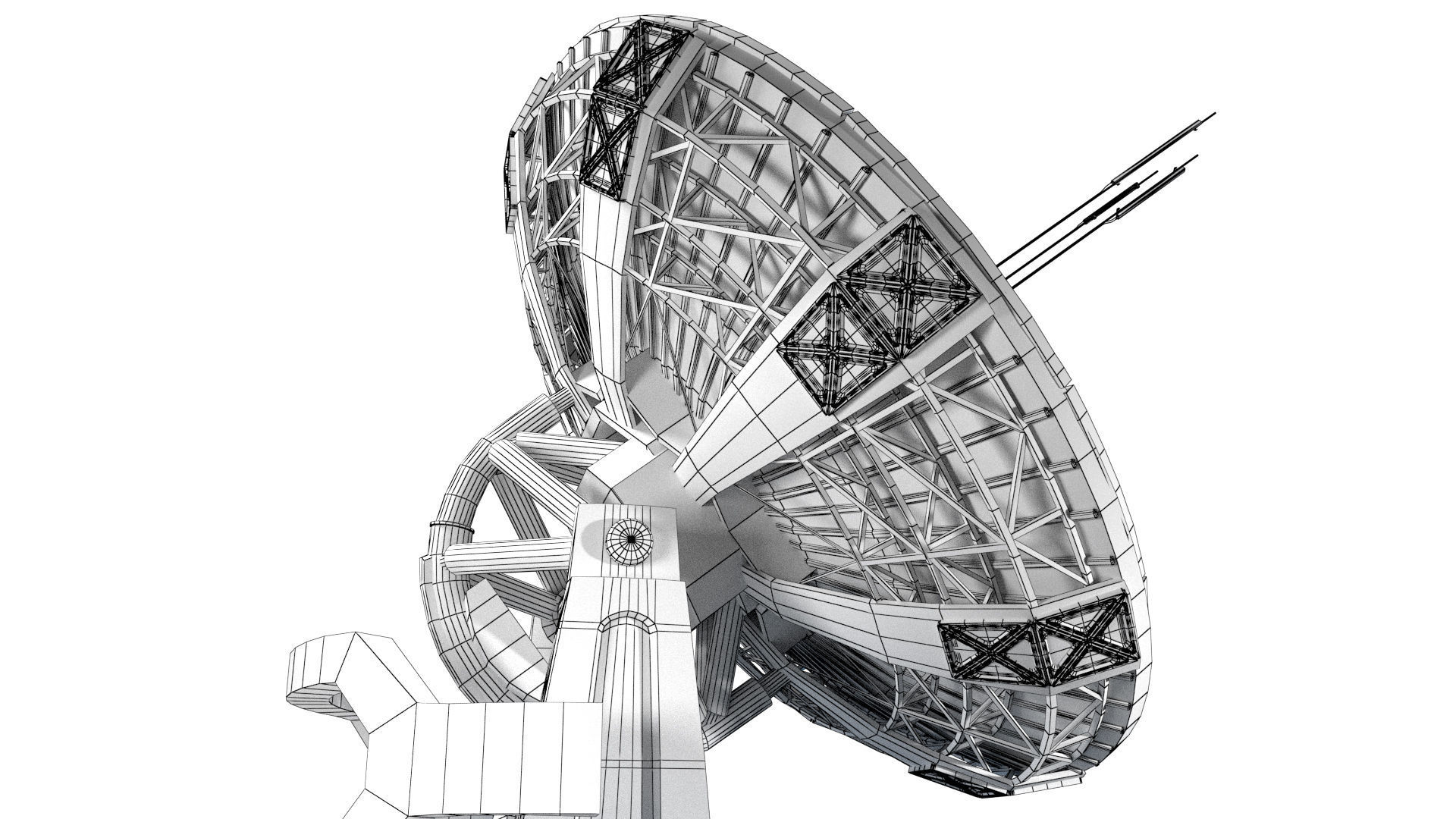 satellite 01 Low-poly 3D model_19