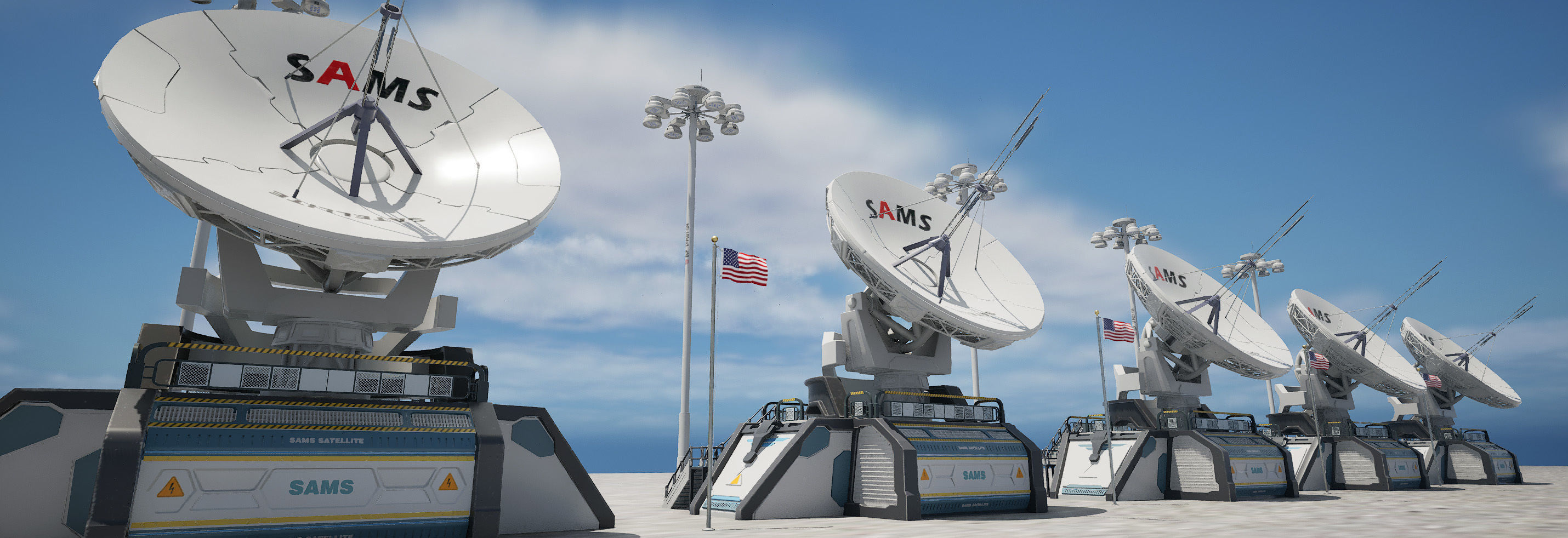 satellite 01 Low-poly 3D model_15