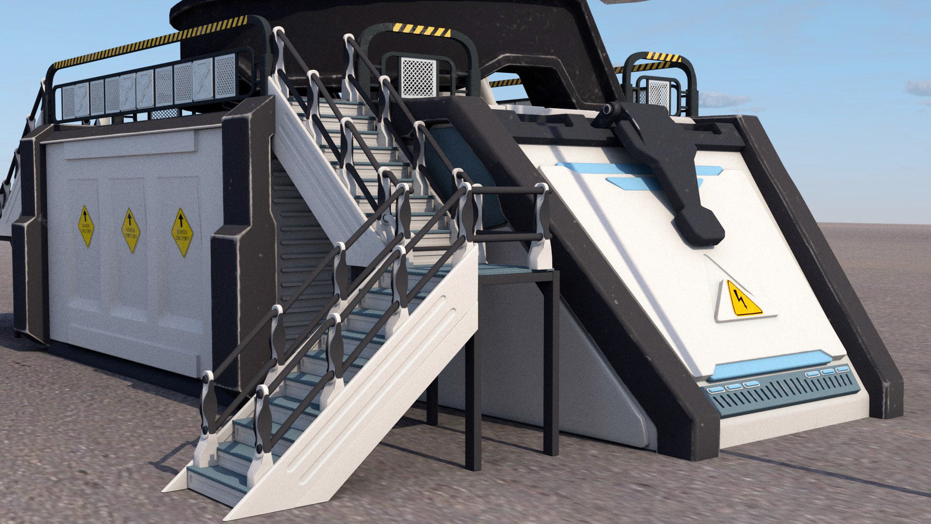 satellite 01 Low-poly 3D model_4