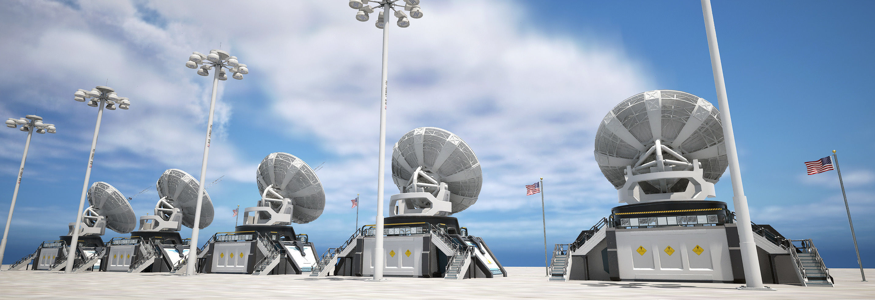 satellite 01 Low-poly 3D model_16