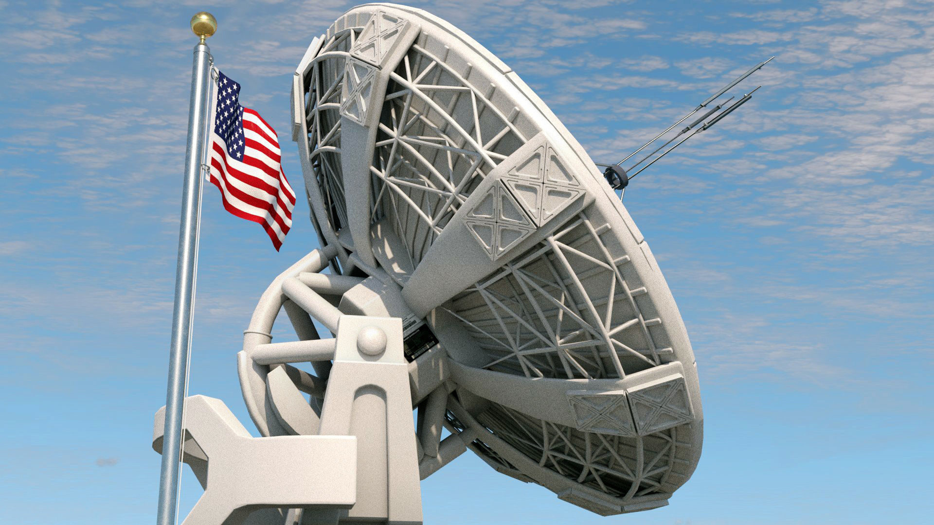 satellite 01 Low-poly 3D model_5