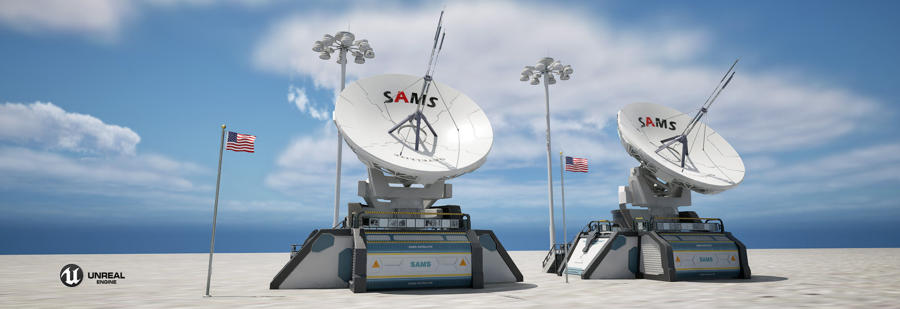 satellite 01 Low-poly 3D model_13